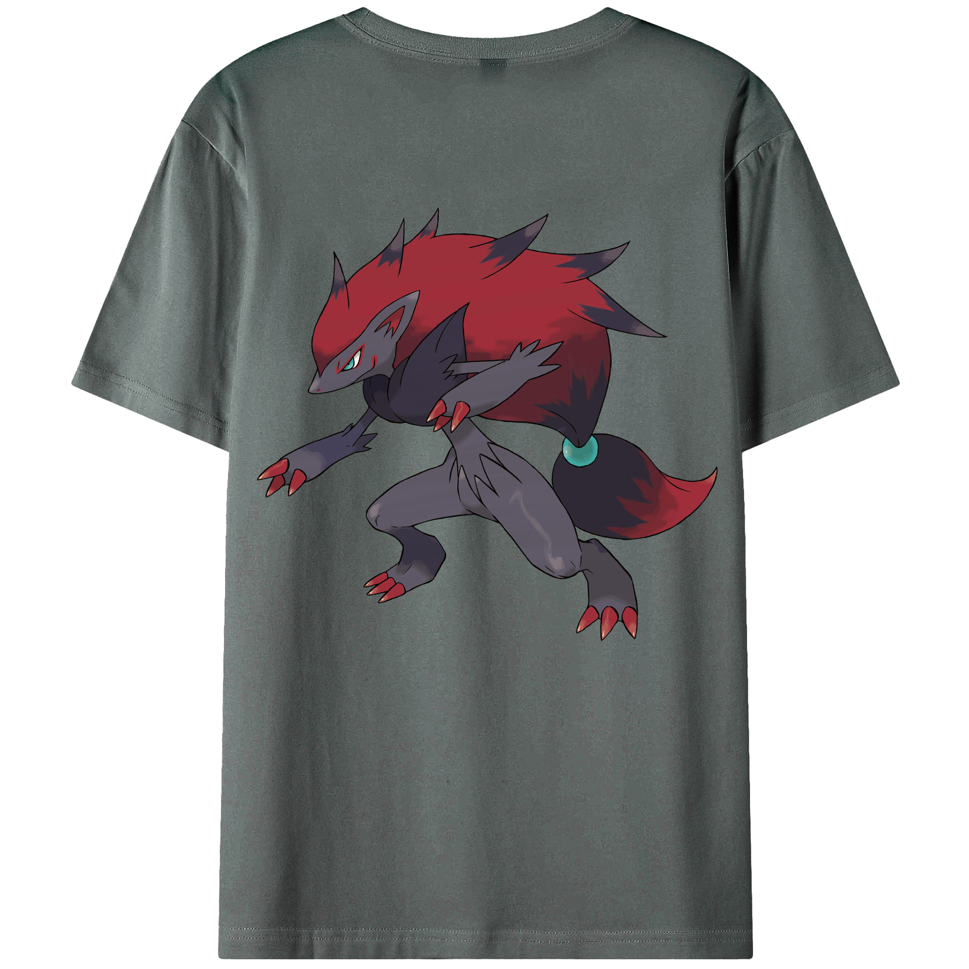 （画像用） ポケットモンスター Pokémon 綿100％ メンズ半袖Tシャツ（バックプリント） 通気性